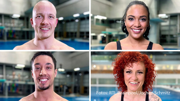 20 mutige Prominente stürzen sich am 10. Februar ins Wasser – und das auch noch live im Fernsehen. Bei der diesjährigen Ausgabe des „RTL Turmspringens“ starten u.a. Olympiasieger Fabian Hambüchen, Moderatorin Janique Johnson, Sängerin Lucy Diakovska und „Let’s Dance“-Gewinner René Casselly. (Foto: RTL/Brainpool/Jochen Schmitz)