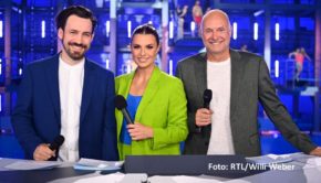 Nach der erfolgreichen Premiere im vergangenen Jahr geht das „RTL Turmspringen“ am 10. Februar in seine zweite Runde. Das Moderations-Trio Jan Köppen, Laura Wontorra und Frank Buschmann begrüßt dazu 20 Promis. Auf den Sprungturm klettern u.a. Janique Johnson, Fabian Hambüchen, Lucy Diakovska und René Casselly. (Foto: RTL/Willi Weber)