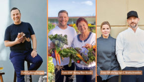 Bis einschließlich 20. November kann online über den Publikumspreis beim diesjährigen Deutschen Kochbuchpreis abgestimmt werden. Unter den 14 Nominierungen sind u.a. Werke von Tim Raue, Robin und Christa Pietsch sowie Christian Hümbs und Johanna Behrends vertreten. (Foto: Callwey Verlag; EMF Verlag/Ben Kruse; DK-Verlag/Jan C. Brettschneider)