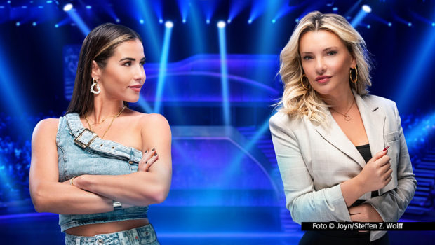Sängerin Sarah Engels und Realitystar Evelyn Burdecki treten am 15. Februar in einer neuen Ausgabe von „Schlag den Star“ bei ProSieben gegeneinander an. In bis zu 15 Runden geht‘s für die beiden Frauen um eine Gewinnsumme von 100.000 Euro. (Foto: Joyn/Steffen Z. Wolff)