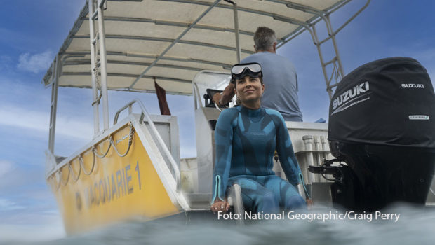 Im April begleitet National Geographic WILD die Meeresbiologin Alexandra Schnell auf ihrer Reise zu den mysteriösen Gärten der Tintenfische. In der von Oscar-Preisträger James Cameron produzierten Serie „Die geheimnisvolle Welt der Oktopusse“ macht sie klar: Oktopus ist nicht gleich Oktopus. (Foto: National Geographic/Craig Perry)