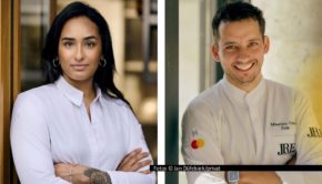 Zwei Sterneköche für den „stern“. Alina Meissner-Bebrout und Maurizio Oster präsentieren in ihrer neuen Zeitschriften-Kolumne im wöchentlichen Wechsel alltagstaugliche Rezepte aus der Welt der gehobenen Küche. Die erste Ausgabe erscheint am 8. Januar. Fotos © Jan Düfelsiek/privat