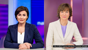 Bundeskanzler Olaf Scholz (SPD) und Herausforderer Friedrich Merz (CDU) treten am 9. Februar im TV-Duell an, das von ARD und ZDF übertragen wird. Moderatorinnen der Debatte sind Sandra Maischberger (ARD) und Maybrit Illner (ZDF), die im Vorfeld über ihre Herangehensweise sprachen. (Foto: WDR/Thomas Kierok; ZDF/Christian Schoppe)