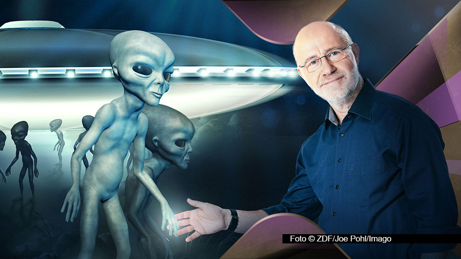 Im ZDF gibt’s am 4. November eine neue Ausgabe der Reihe „Terra X“. Darin zeigt der Astrophysiker Harald Lesch, was hinter den zunehmenden UFO-Sichtungen auch in Deutschland steckt. Und er nimmt Lebewesen in den Blick, die möglicherweise in einiger Entfernung von uns beheimatet sind. Foto © ZDF/Joe Pohl/Imago