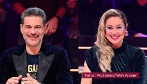 Für die restlichen drei Ausgaben der laufenden „The Masked Singer“-Staffel übernimmt Comedian und Schauspieler Rick Kavanian im Stamm-Rateteam den Platz an der Seite von Ruth Moschner. Der Sänger Álvaro Soler verabschiedete sich nach der dritten Live-Show am 2. Dezember aus dem Gremium. (Foto: ProSieben/Willi Weber)