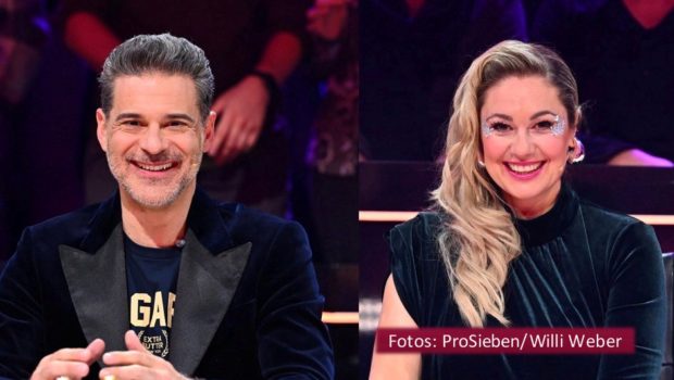 Für die restlichen drei Ausgaben der laufenden „The Masked Singer“-Staffel übernimmt Comedian und Schauspieler Rick Kavanian im Stamm-Rateteam den Platz an der Seite von Ruth Moschner. Der Sänger Álvaro Soler verabschiedete sich nach der dritten Live-Show am 2. Dezember aus dem Gremium. (Foto: ProSieben/Willi Weber)