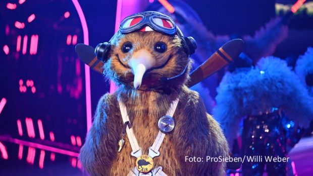 Das Rätselraten hat begonnen. Verbirgt sich in Staffel 9 von „The Masked Singer“ wirklich Schauspieler Uwe Ochsenknecht unter dem Kostüm des „Kiwi“? Sein „Männer“-Kollege Heiner Lauterbach, der am 26. November als Rateteam-Gast antritt, könnte es wissen. (Foto: ProSieben/Willi Weber)