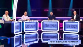 Mit den Coaches Frank Rosin, Alexander Kumptner, Tim Raue und Alexander Herrmann steuert „The Taste“ auf das Finale in der kommenden Woche zu. Schon jetzt steht fest, dass es im kommenden Jahr die zehnte Staffel der Sat.1-Kochshow geben wird. (Foto: Sat.1/Jens Hartmann)