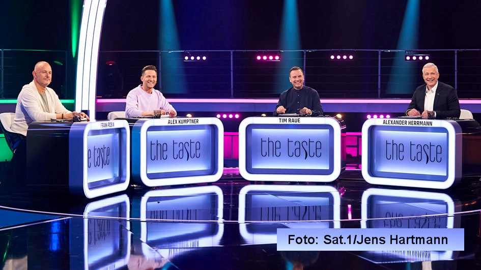 Mit den Coaches Frank Rosin, Alexander Kumptner, Tim Raue und Alexander Herrmann steuert „The Taste“ auf das Finale in der kommenden Woche zu. Schon jetzt steht fest, dass es im kommenden Jahr die zehnte Staffel der Sat.1-Kochshow geben wird. (Foto: Sat.1/Jens Hartmann)