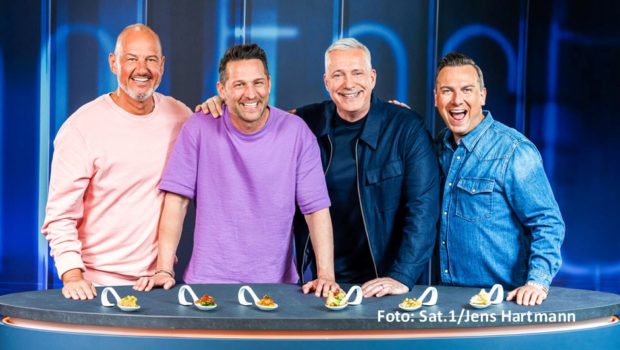 Im Herbst geht Sat.1 mit der mittlerweile zwölften Staffel von „The Taste“ auf Sendung. Frank Rosin kehrt als Coach in die Kochshow zurück. Der Dorstener Spitzenkoch bildet das Juryquartett mit seinen Kollegen Alexander Kumptner, Alexander Herrmann und Tim Raue. (Foto: Sat.1/Jens Hartmann)