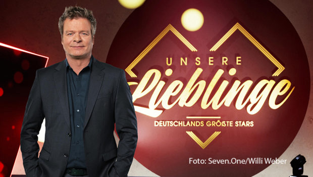 Im Mai wird die Bundesrepublik 75. und jetzt würdigt Oliver Geissen in Sat.1 in der neuen Show „Unsere Lieblinge“ die größten Unterhaltungsstars des Landes. Mit dabei sind u.a. Ruth Moschner, Heiner Lauterbach u.v.a. In der Auftaktfolge am 18. März dreht sich alles um die besten Komikerinnen und Komiker. (Foto: Seven.One/Willi Weber)