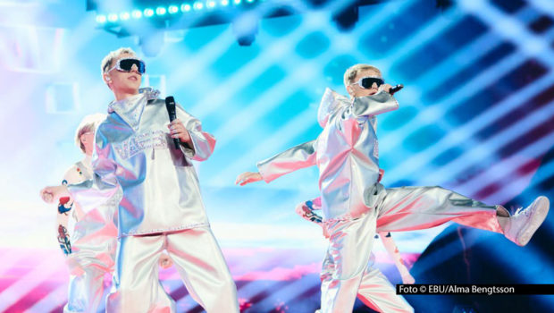 Das Rap-Duo Væb aus Island eröffnet am 13. Mai das erste Halbfinale zum Eurovision Song Contest in Basel. Acts aus 15 Ländern konkurrieren um zehn Plätze für das Finale des Musikwettbewerbs. Im zweiten Halbfinale am 15. Mai werden zehn weitere Teilnehmer ermittelt. Foto © EBU/Alma Bengtsson