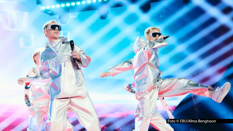 Das Rap-Duo Væb aus Island eröffnet am 13. Mai das erste Halbfinale zum Eurovision Song Contest in Basel. Acts aus 15 Ländern konkurrieren um zehn Plätze für das Finale des Musikwettbewerbs. Im zweiten Halbfinale am 15. Mai werden zehn weitere Teilnehmer ermittelt. Foto © EBU/Alma Bengtsson