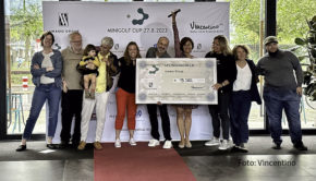 Der von TV-Talkmasterin Sandra Maischberger gegründete Verein Vincentino richtete am Wochenende in Berlin seinen traditionellen „Minigolf Cup“ aus. Dabei kamen 13.500 Euro an Spenden zusammen. Mit dem Geld werden Bildungsprojekte für Kinder und Jugendliche unterstützt. (Foto: Vincentino)