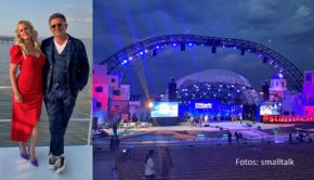 Die Vorbereitungen auf der Seebühne in Mörbisch laufen auf Hochtouren. Barbara Schöneberger und Hans Sigl moderieren hier die „Starnacht am Neusiedler“ See, die am 3. Juni live in ORF 2 und im MDR Fernsehen übertragen wird. Musikalische Gäste sind u.a. Vanessa Mai mit Wolkenfrei, Johnny Logan und Tony Christie. (Foto: smalltalk)
