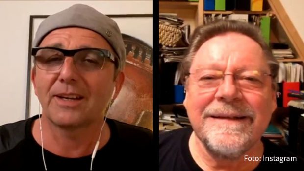 Schauspieler Hans Sigl ist auf seinem Instagram-Account regelmäßig als Moderator aktiv. In der aktuellen Ausgabe seiner „Insta Talk“-Reihe hat der „Bergdoktor“-Star den Entertainment-Routinier Jürgen von der Lippe zu Gast. (Foto: Instagram)