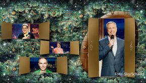 Bevor das Jahr 2020 mit den üblichen ernsten und emotionalen Jahresrückblicken verabschiedet wird, verpasst ihm Thomas Hermanns mit seiner „Quatsch Adventsparty“ heute Abend bei Sky einen kräftigen Tritt. Besinnlich wird’s nicht – dafür aber wirklich witzig. (Foto: Sky/Schaetz)