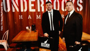 Tim Mälzer und Tim Raue sind in der Vox-Show „Kitchen Impossible“ Garanten für starke Einschaltquoten. Ab 19. April zeigt der Sender drei neue Specials, in denen die beiden Köche Highlights aus den bisherigen Ausgaben präsentieren. (Foto: TV Now/PA/Frank May)