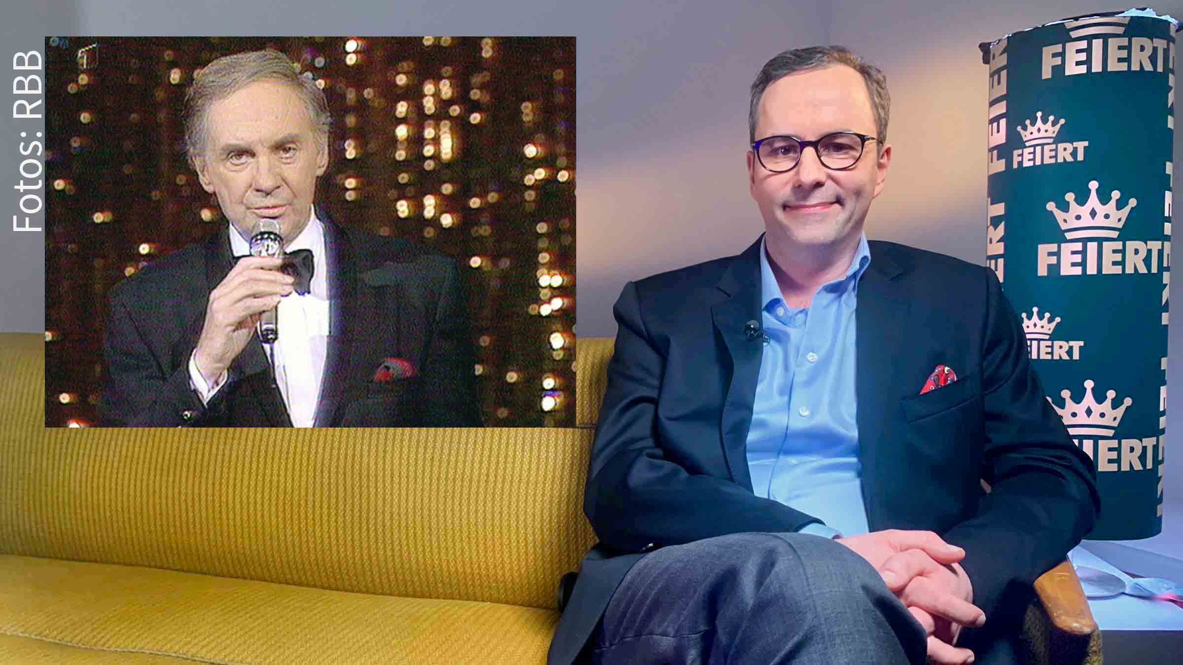 Kurt Krömer feiert morgen Abend im Ersten Harald Juhnke in der gleichnamigen Show. Anlässlich des 90. Geburtstages des Entertainers und Schauspielers folgen im RBB Fernsehen zahlreiche weitere Juhnke-Sendungen. (Fotos: RBB)