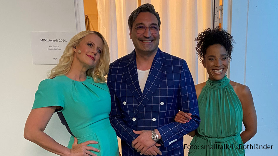 Als virtuelle Gala wurden gestern in München die Mini Awards der BMW Group ausgerichtet. Neben den Trophäen gab’s auch musikalische Unterhaltung, für die Moderatorin Barbara Schöneberger sowie Starproduzent und Musiker Mousse T. mit Sängerin Emma Lanford sorgten. (Foto: smalltalk/L. Rothländer)