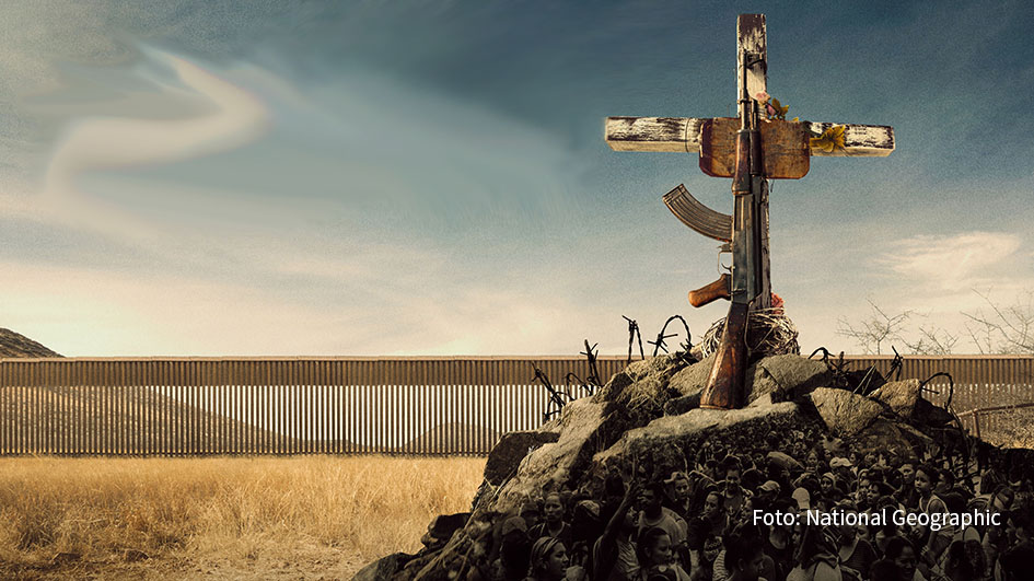 Die drastischen Auswirkungen von Drogengeschäften und Bandenkriegen auf das Leben in Mexiko und Zentralamerika zeigt „Blood on the Wall – Mexikos Drogenkrieg“. National Geographic strahlt den zweistündigen Dokumentarfilm am 26. September als deutsche TV-Premiere aus. (Foto: National Geographic)