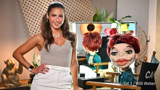 Sat.1 lässt die Puppen singen – und zwar im Duett mit Promis. In der neuen Show „Pretty in Plüsch“ werden u.a. Sarah Lombardi und Hans Sigl als Juroren die musikalischen Darbietungen bewerten. (Foto: Sat.1/Willi Weber)