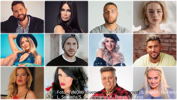 Um ein „Goldenes Ticket“ für das nächste Dschungelcamp in Australien 2022 geht’s ab dem 15. Januar bei „Ich bin ein Star – Die große Dschungelshow“. Zwölf Kandidatinnen und Kandidaten nehmen an der RTL-Show teil. (Foto: TVNOW/oliversanne.coaching/privat/S. Brüll/F. Fastner/L. Sowada/S. Gregorowius/K. Ilboga/U. Keus)