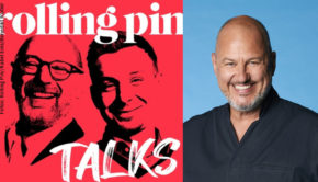 „Rolling Pin“-Gründer Jürgen Pichler und -Chefredakteur Bernhard Leitner haben eine neues Talk-Format als Podcast entwickelt. In der ersten Folge spricht Spitzenkoch Frank Rosin u.a. über die Corona-Krise und seine Pläne für ein Musical. (Fotos: Rolling Pin//Kabel Eins/Benedikt Müller)