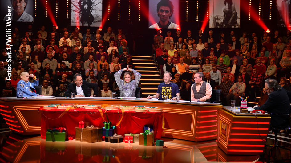 In der Sat.1-Geburtstagsshow „Senil daneben“ blicken morgen zahlreiche Gäste auf die bisherige Laufbahn von Hugo Egon Balder zurück. Auch eine Raterunde mit dem „doppelten Balder“ steht auf dem Programm. (Foto: Sat.1/Willi Weber)