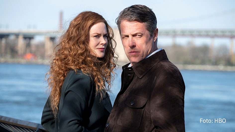 Ab dem heutigen 30. November zeigt Sky die starbesetzte Miniserie „The Undoing“: Nicole Kidman spielt darin eine erfolgreiche Therapeutin, deren vermeintlich glückliches Eheleben mit dem Chirurgen Jonathan (Hugh Grant) nach einem mysteriösen Mordfall komplett aus den Fugen gerät. (Foto: HBO)