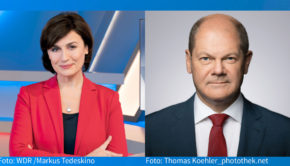 Am heutigen Mittwochabend läuft im Ersten eine neue Ausgabe von „Maischberger. Die Woche“. Moderatorin Sandra Maischberger begrüßt im Berliner Studio u.a. den frischgebackenen SPD-Kanzlerkandidaten Olaf Scholz. (Fotos: WDR/Markus Tedeskino, Thomas Koehler_photothek.net)